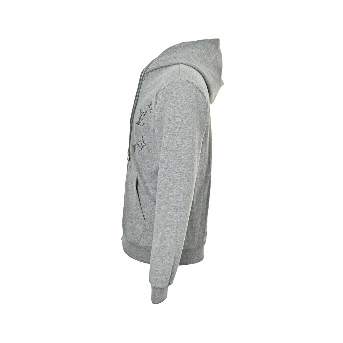 Embroidered Sketch Monogram Zip-Up Hoodie