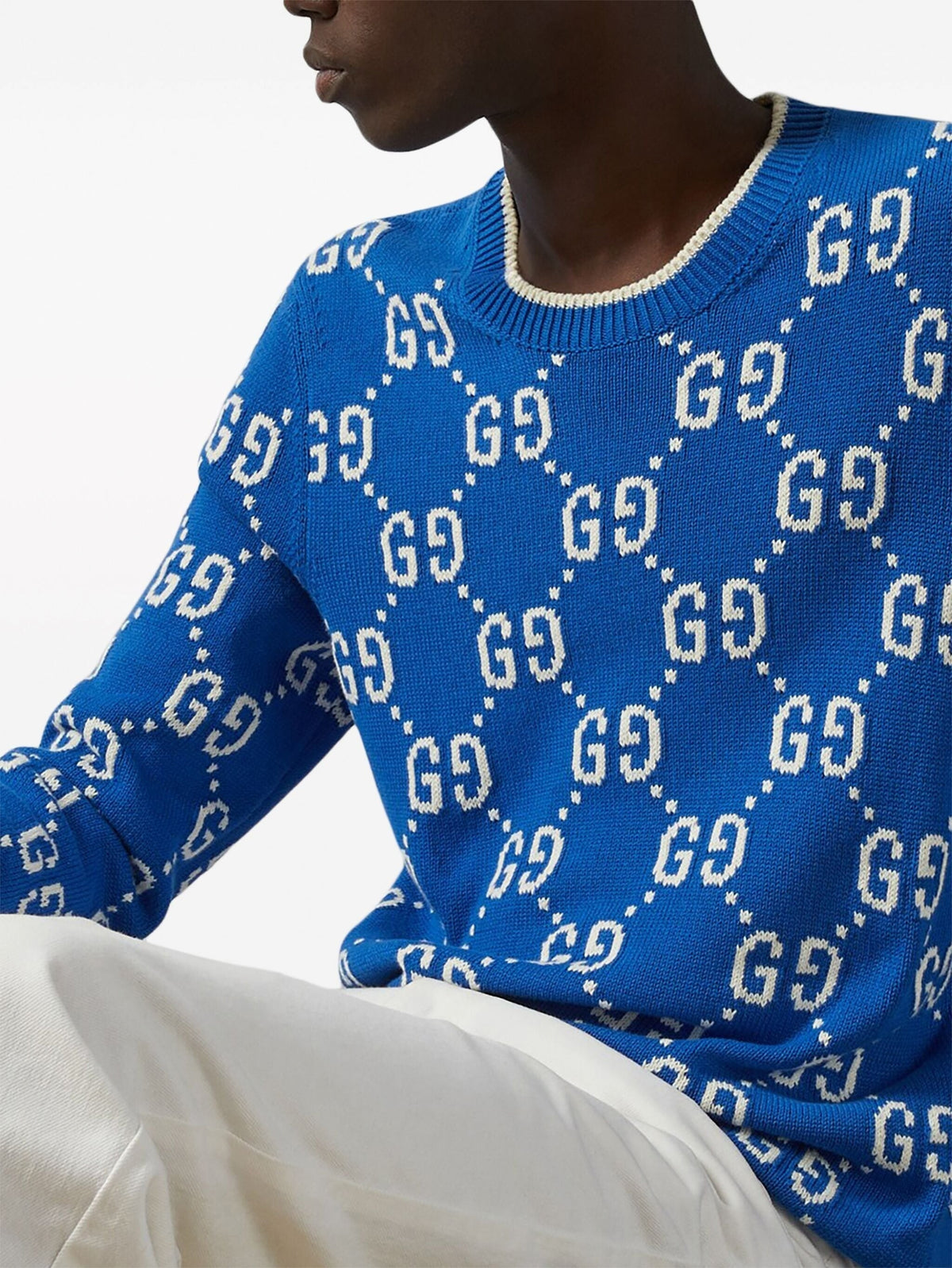 GG Monogram Knit Crewneck Sweater