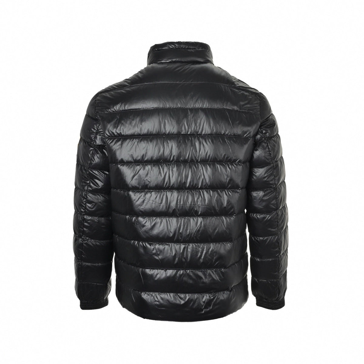 Glossy Quilted Puffer Jacket | Black
