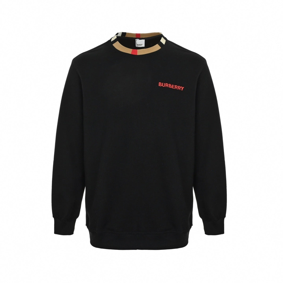 Icon Stripe Collar Cotton Sweatshirt