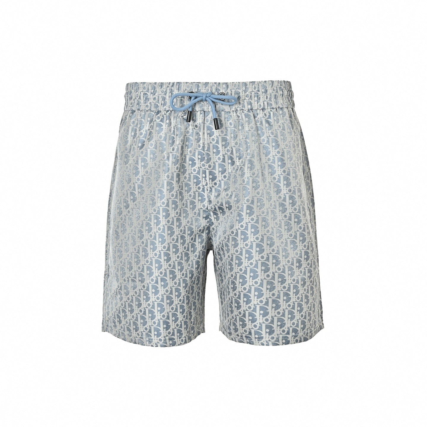 Oblique Jacquard Cotton Shorts | Light Blue