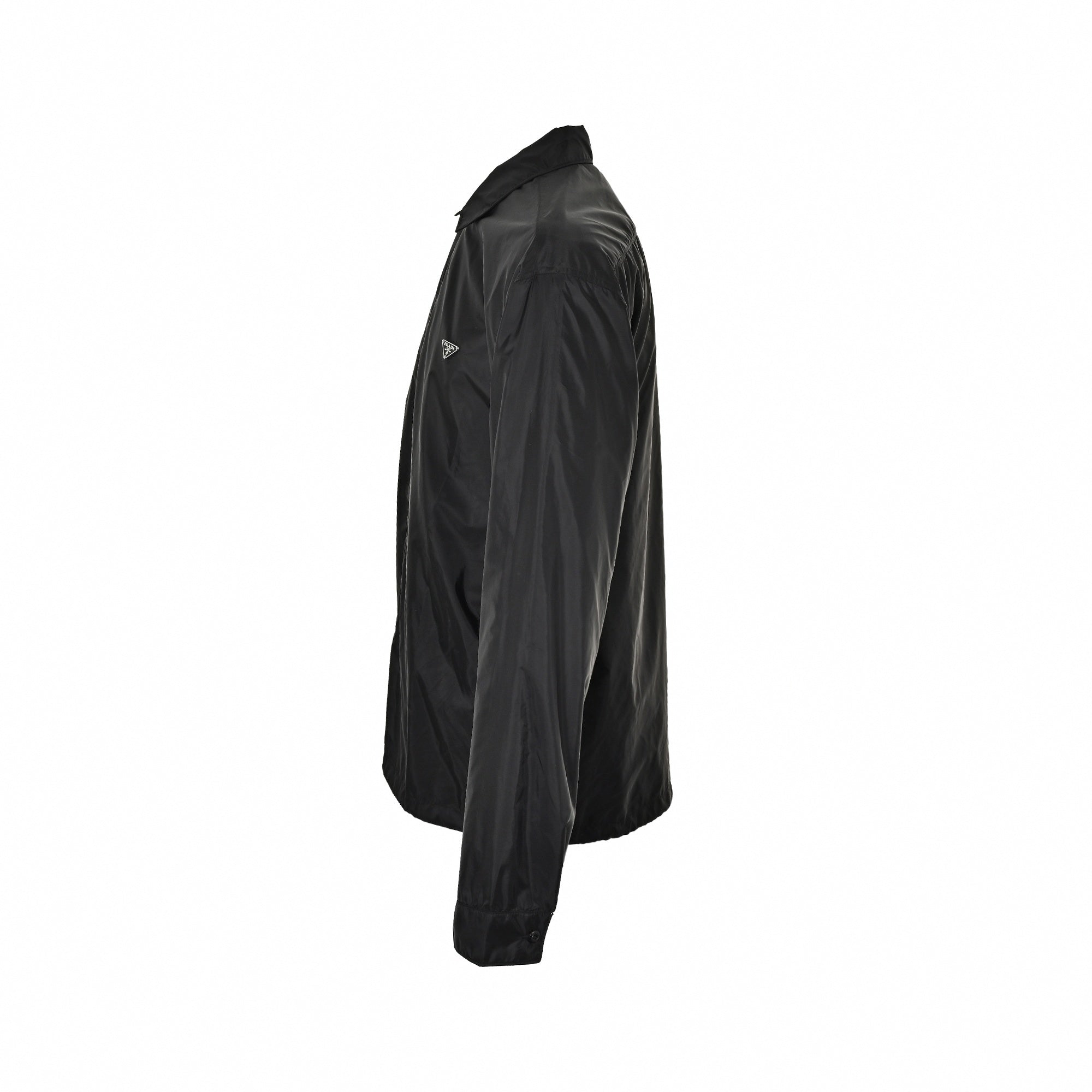 Nylon Zip-Up Jacket - Black
