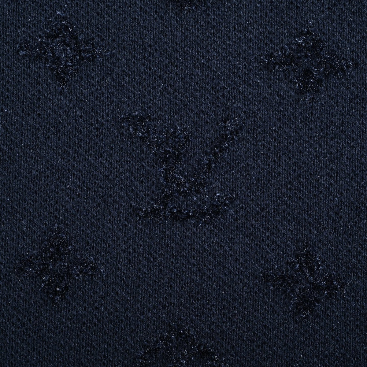 Monogram Intarsia Knit T-Shirt | Navy