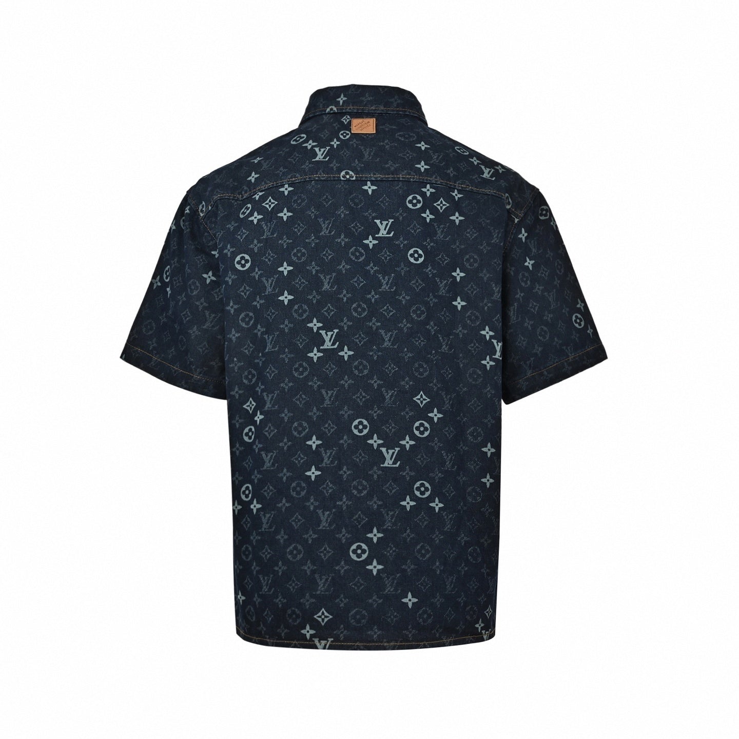 All-Over Monogram Denim Shirt | Dark Indigo