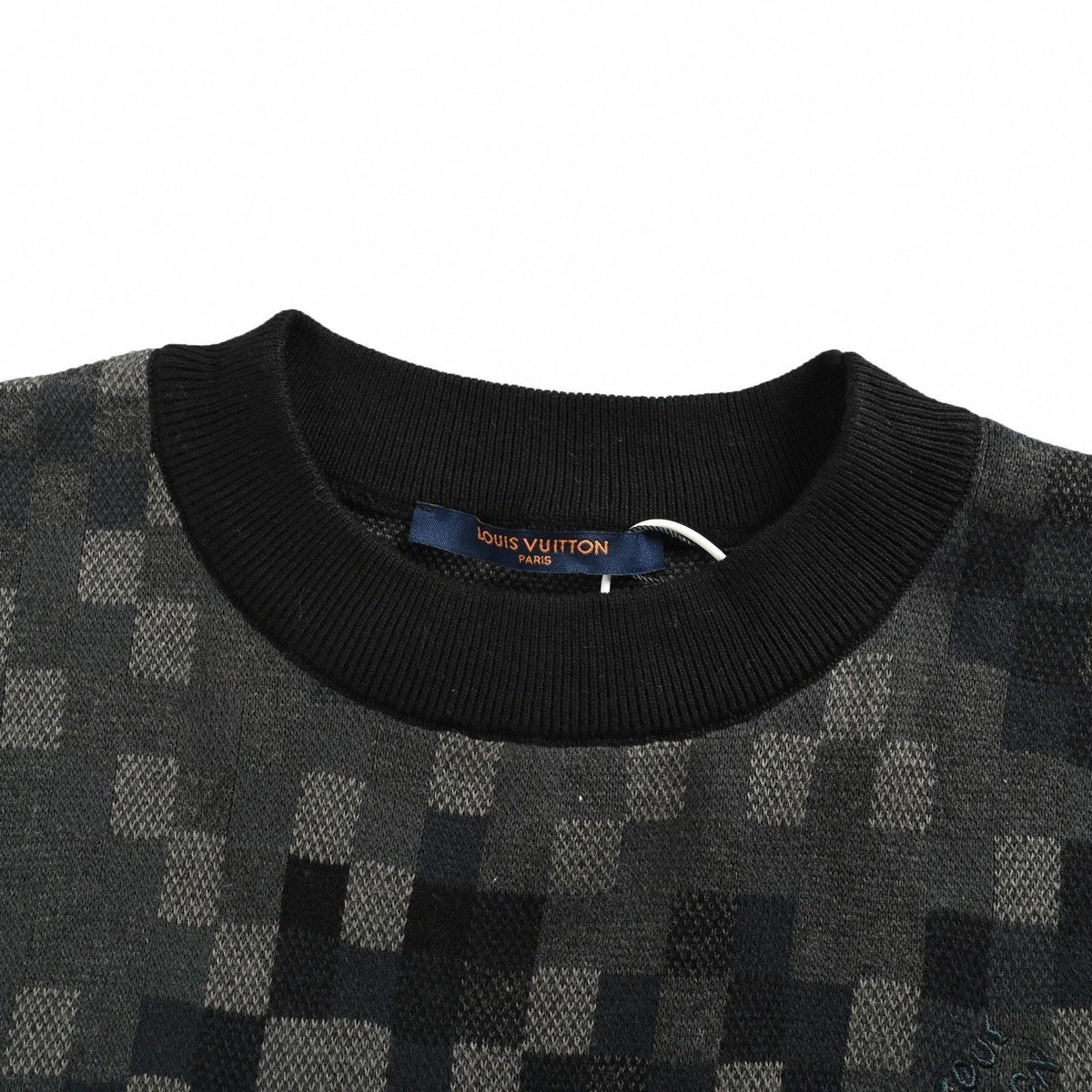 Pixelated Damier Gradient Crewneck