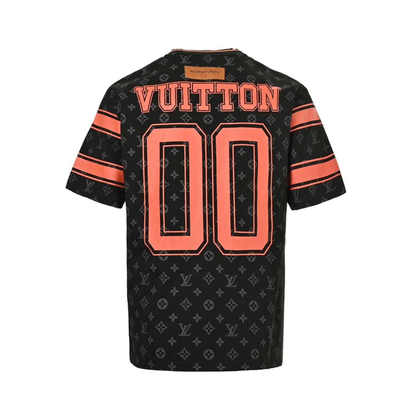Monogram Athletic Jersey T-Shirt - Black/Orange