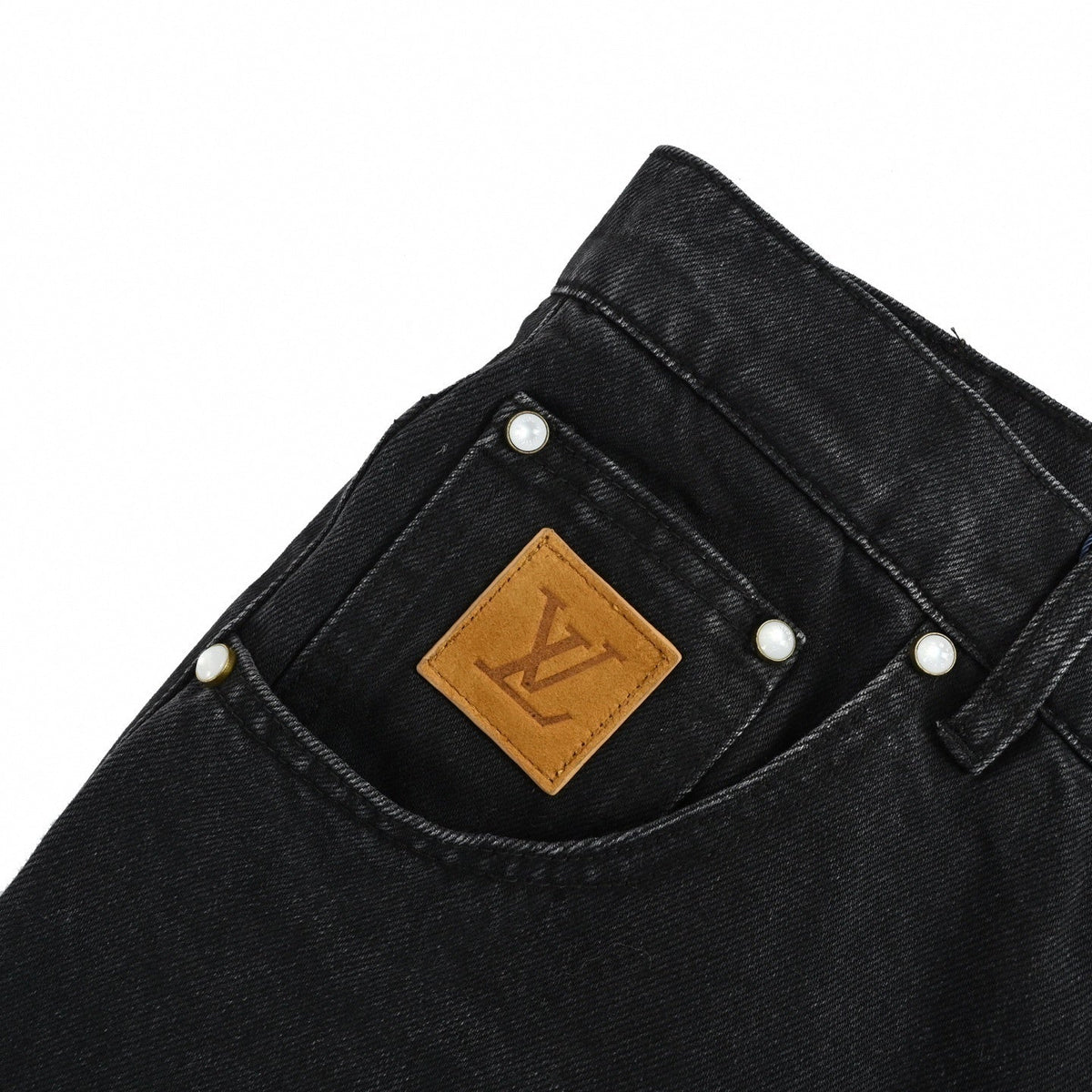 LV Signature Embroidered Jeans - Dark Wash