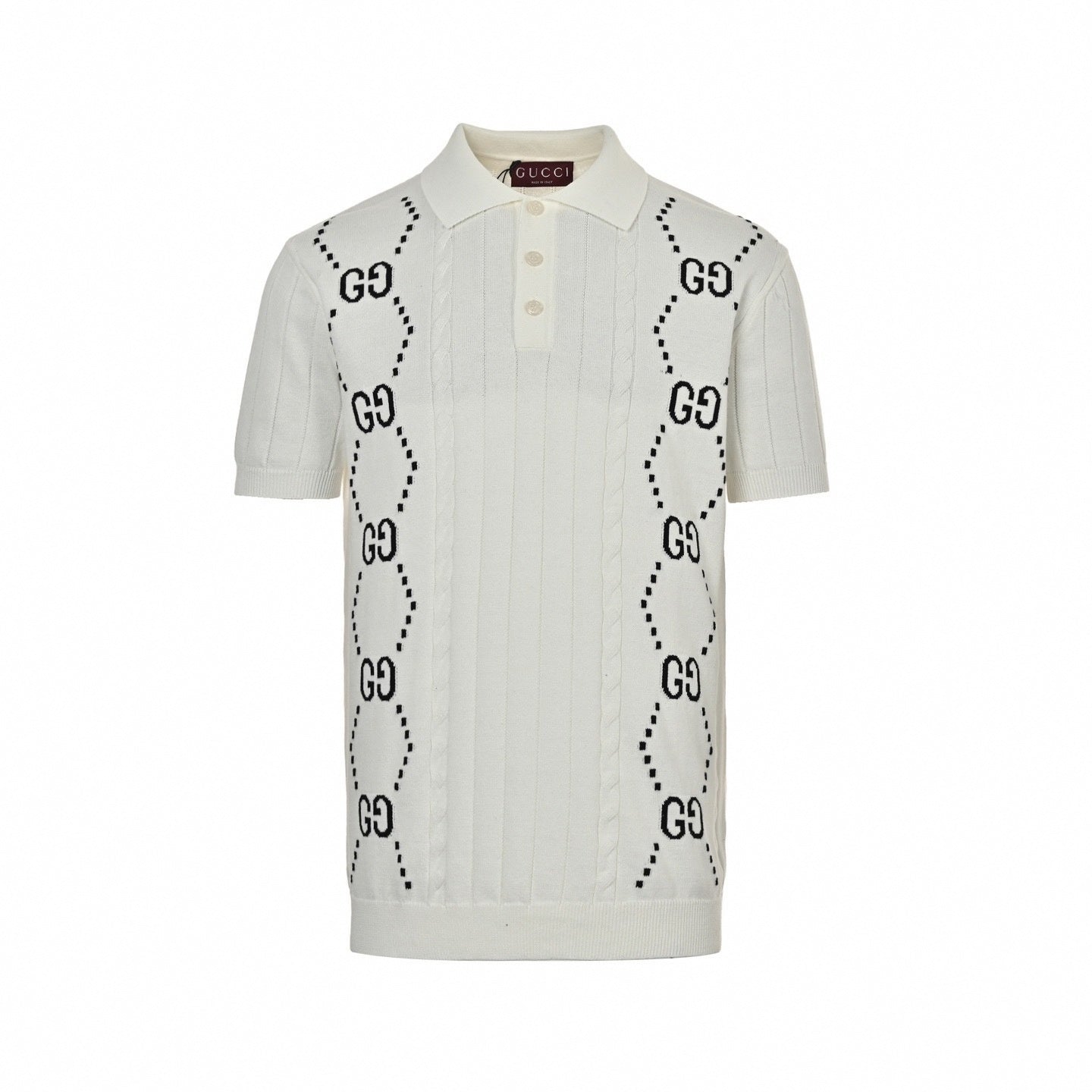 GG Diamond Chain Knit Polo