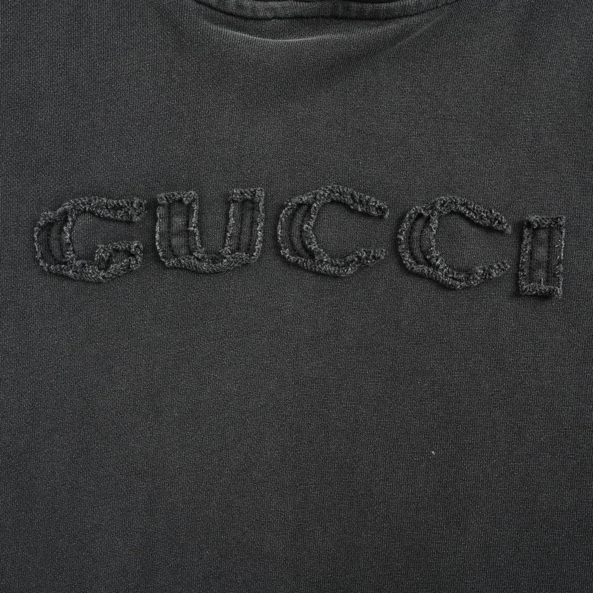 Distressed Logo Hoodie - Washed Grey