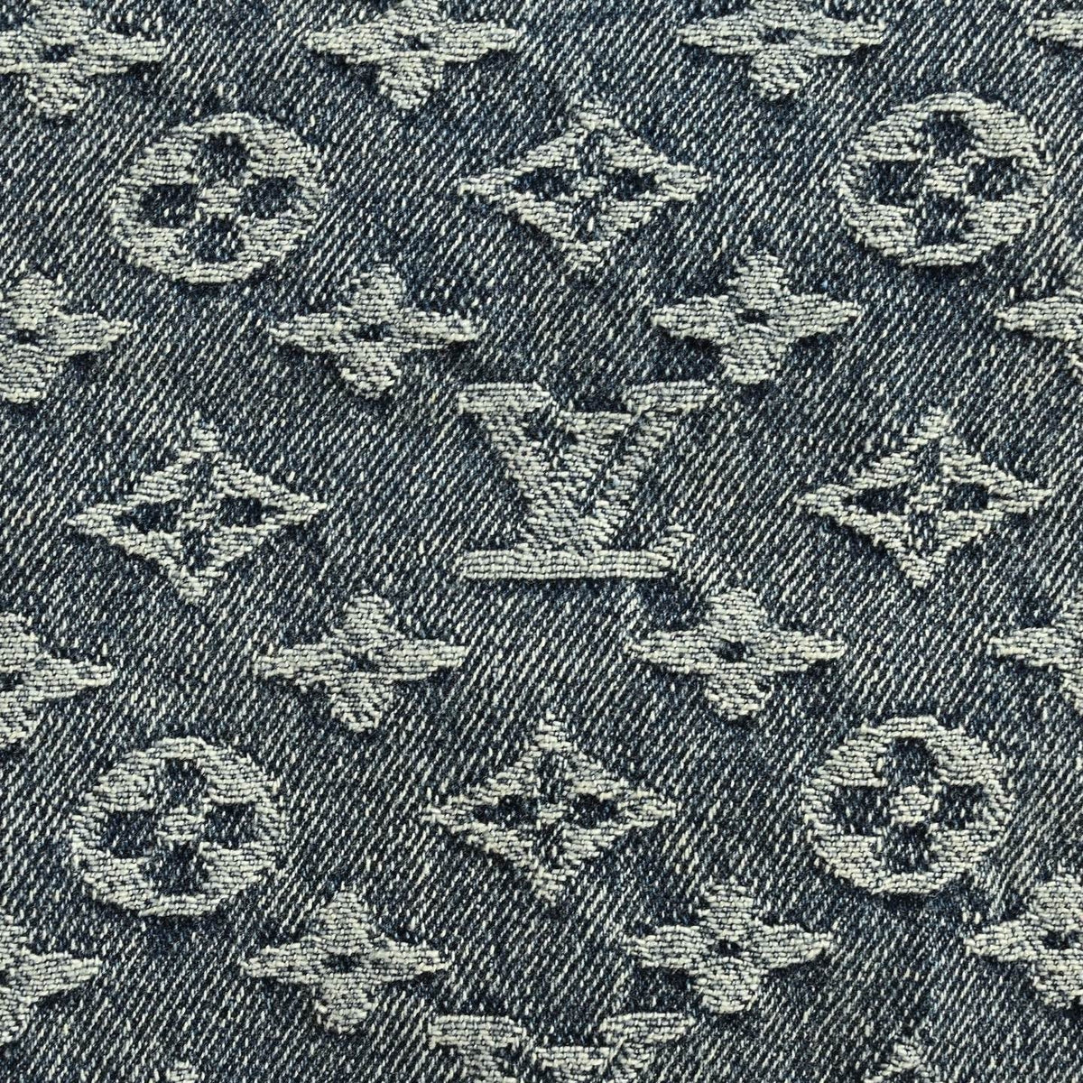 Washed Monogram Patchwork Baggy Denim
