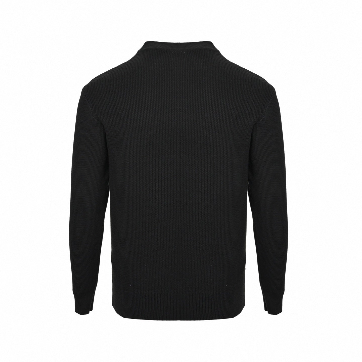 LV Appliqué Ribbed Knit Sweater | Black
