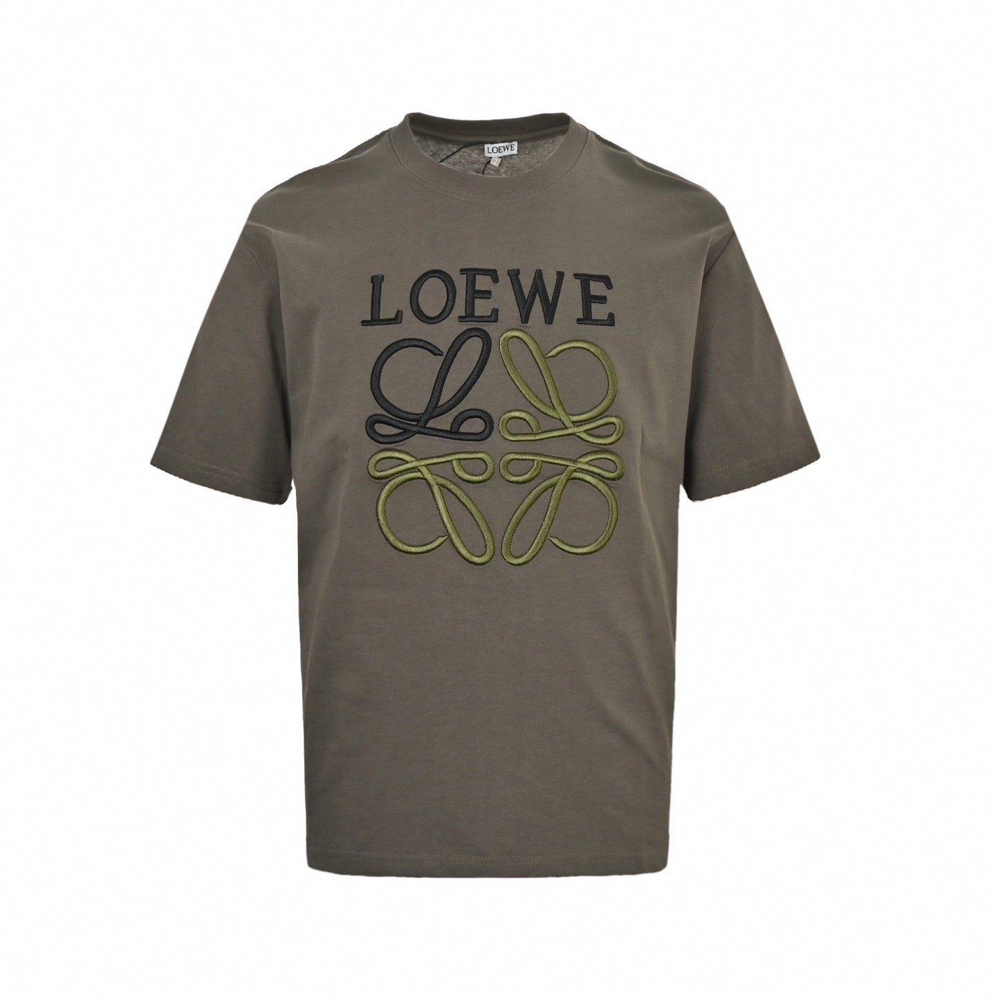 Two-Tone Anagram T-Shirt - Khaki Green