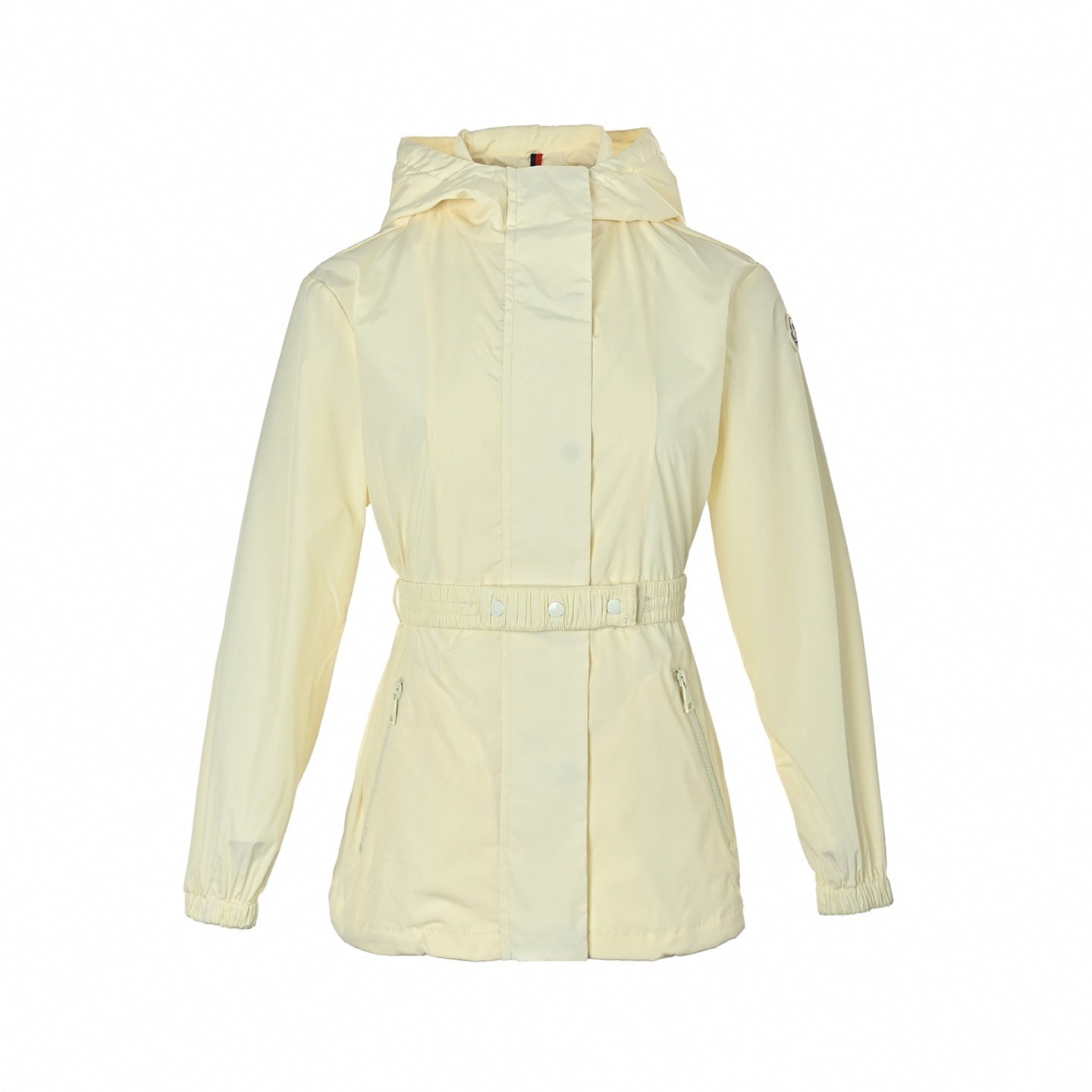 Cream Belted Windbreaker