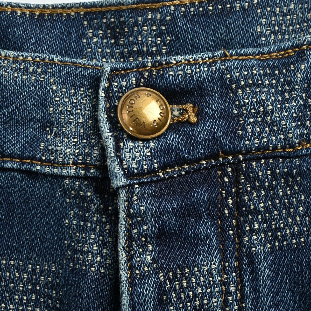 Damier Signature Denim Jeans | Indigo Wash