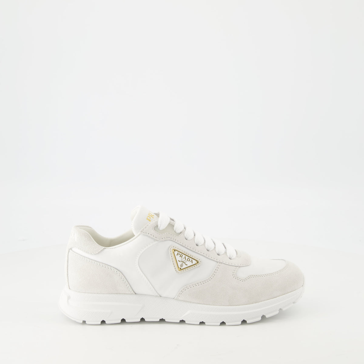 Nylon and Leather Sneakers