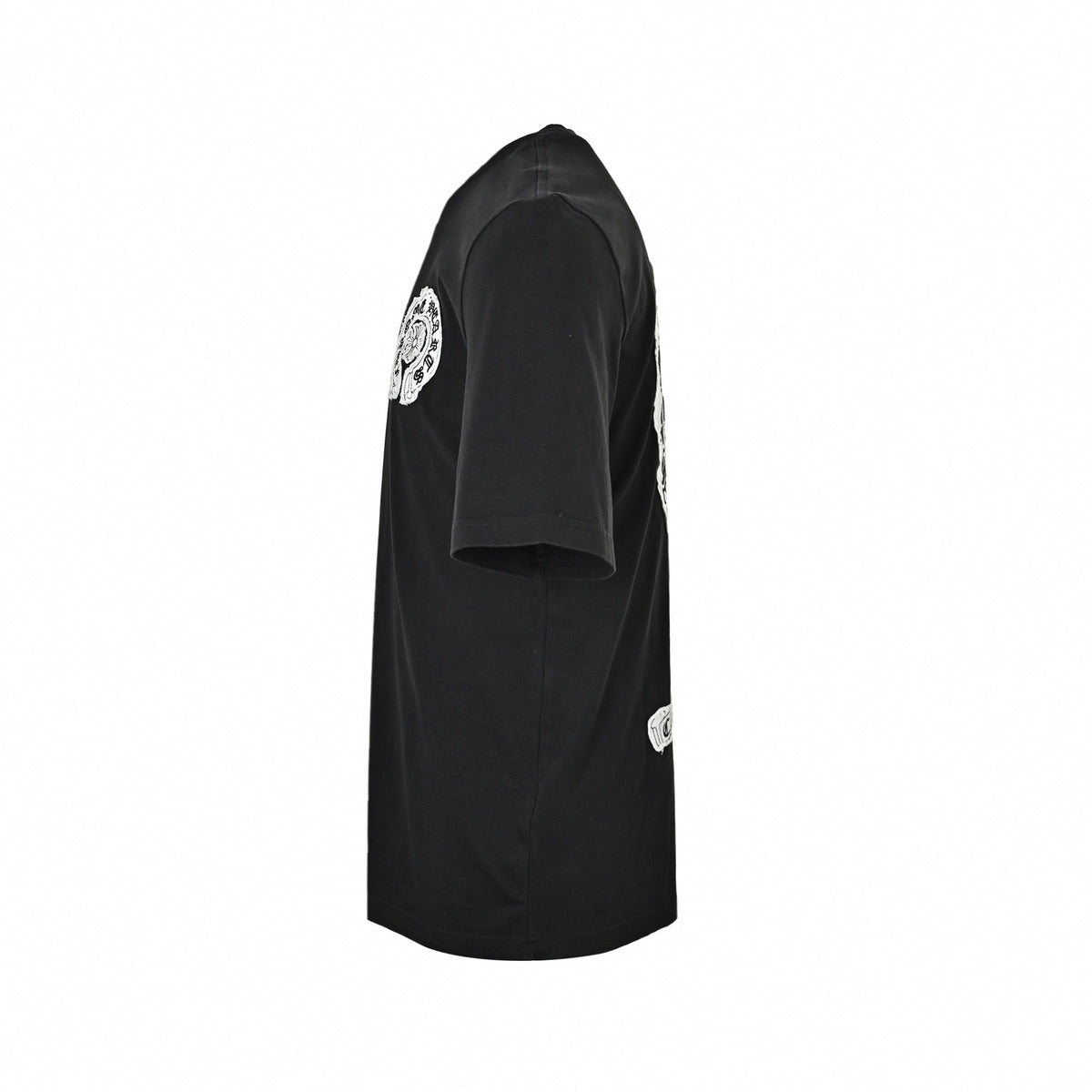 Frayed Appliqué Horseshoe T-Shirt | Black