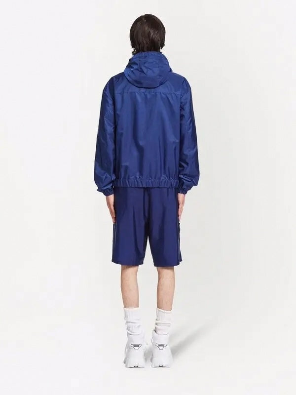 Nylon Hooded Jacket | Royal Blue