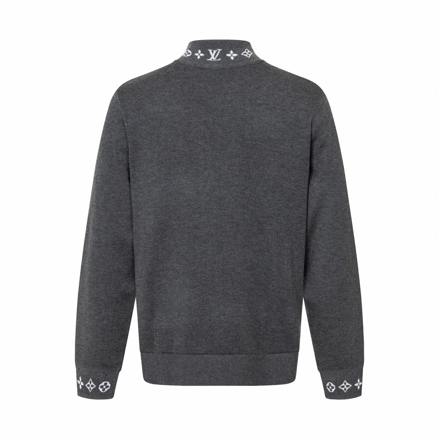 Monogram Trim Full-Zip Cardigan