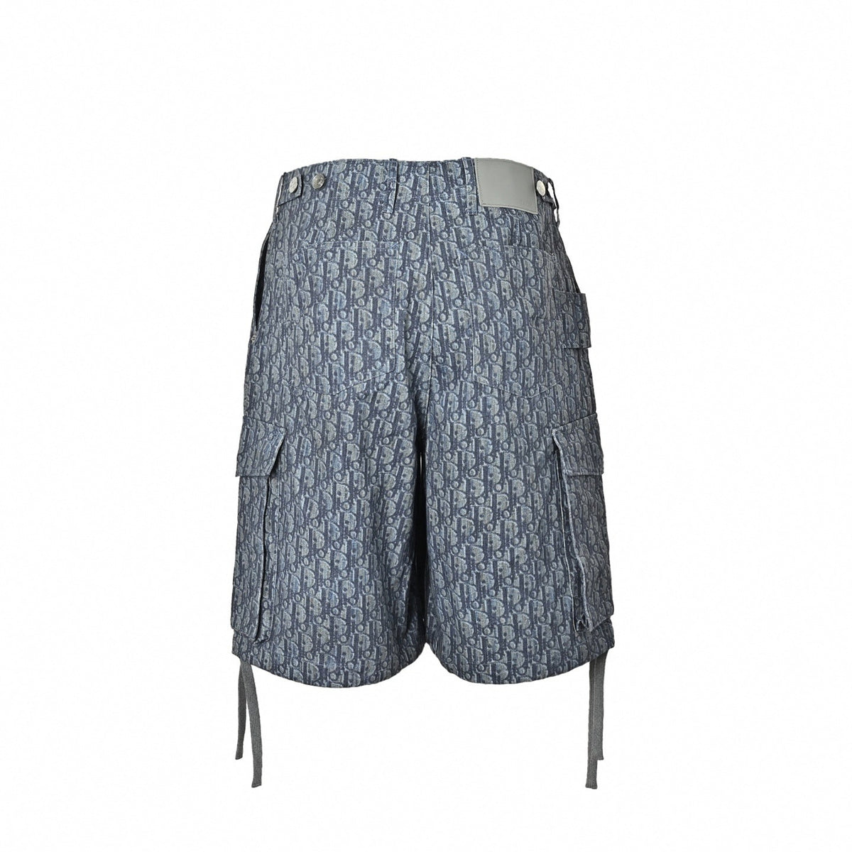 Oblique Jacquard Cargo Shorts - Blue