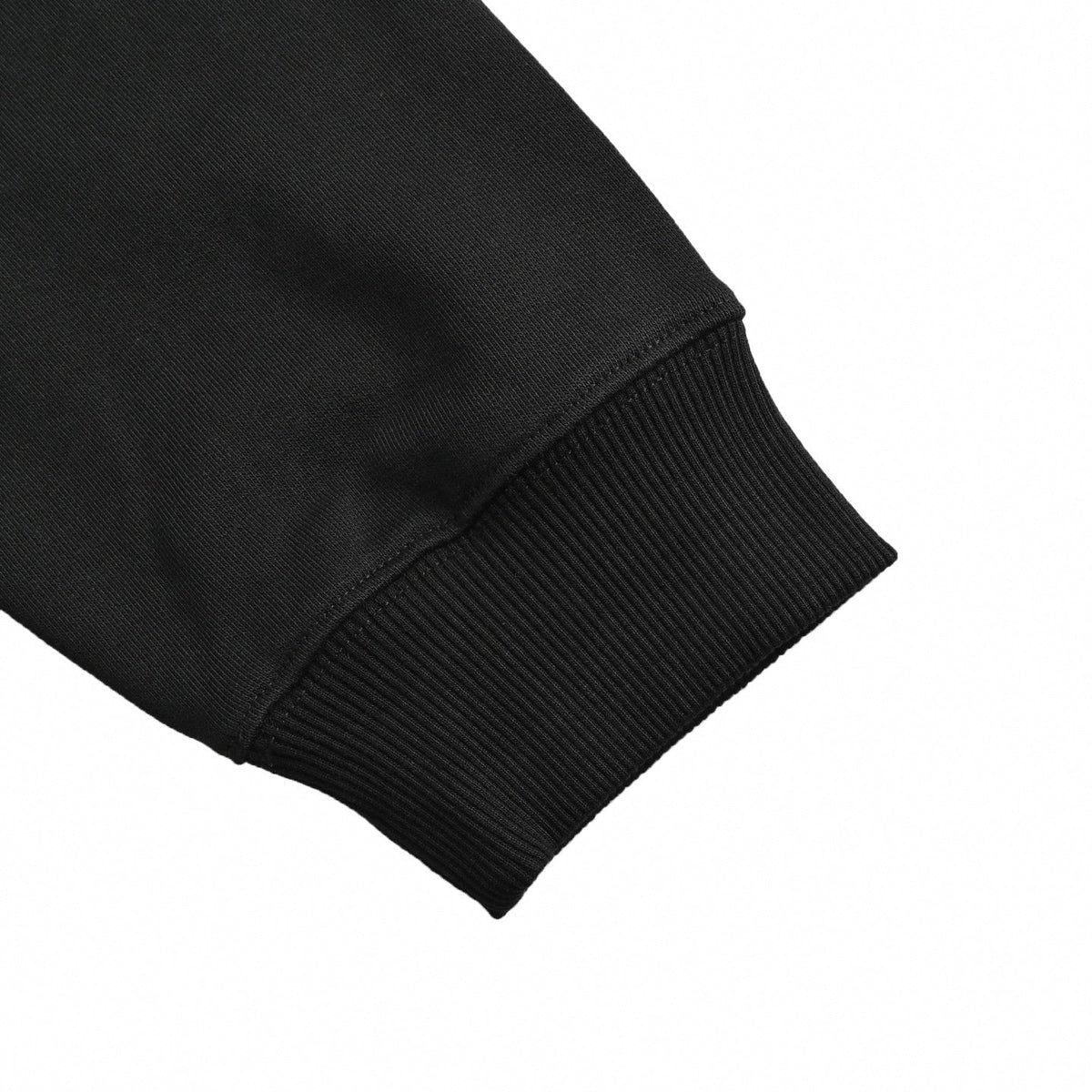Embroidered Monogram Sleeve Sweatshirt | Black