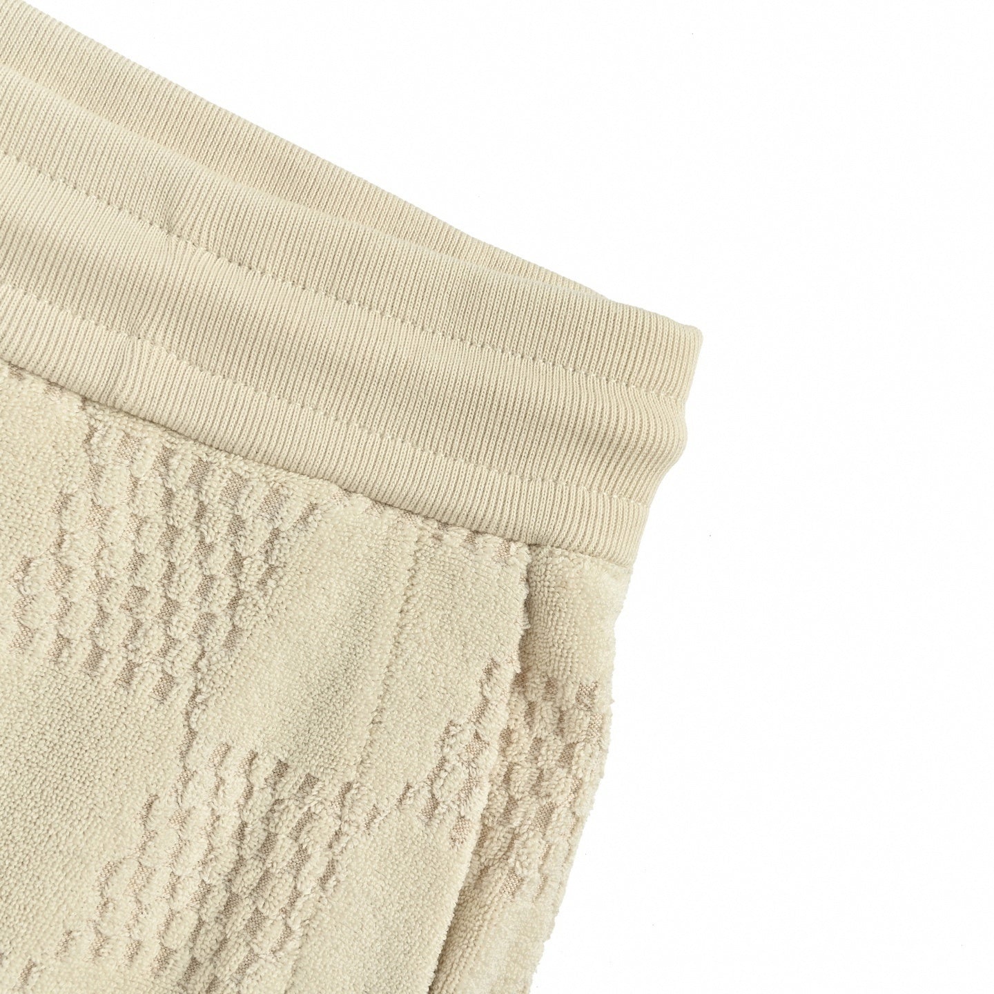 Damier Cotton Toweling Set | Beige