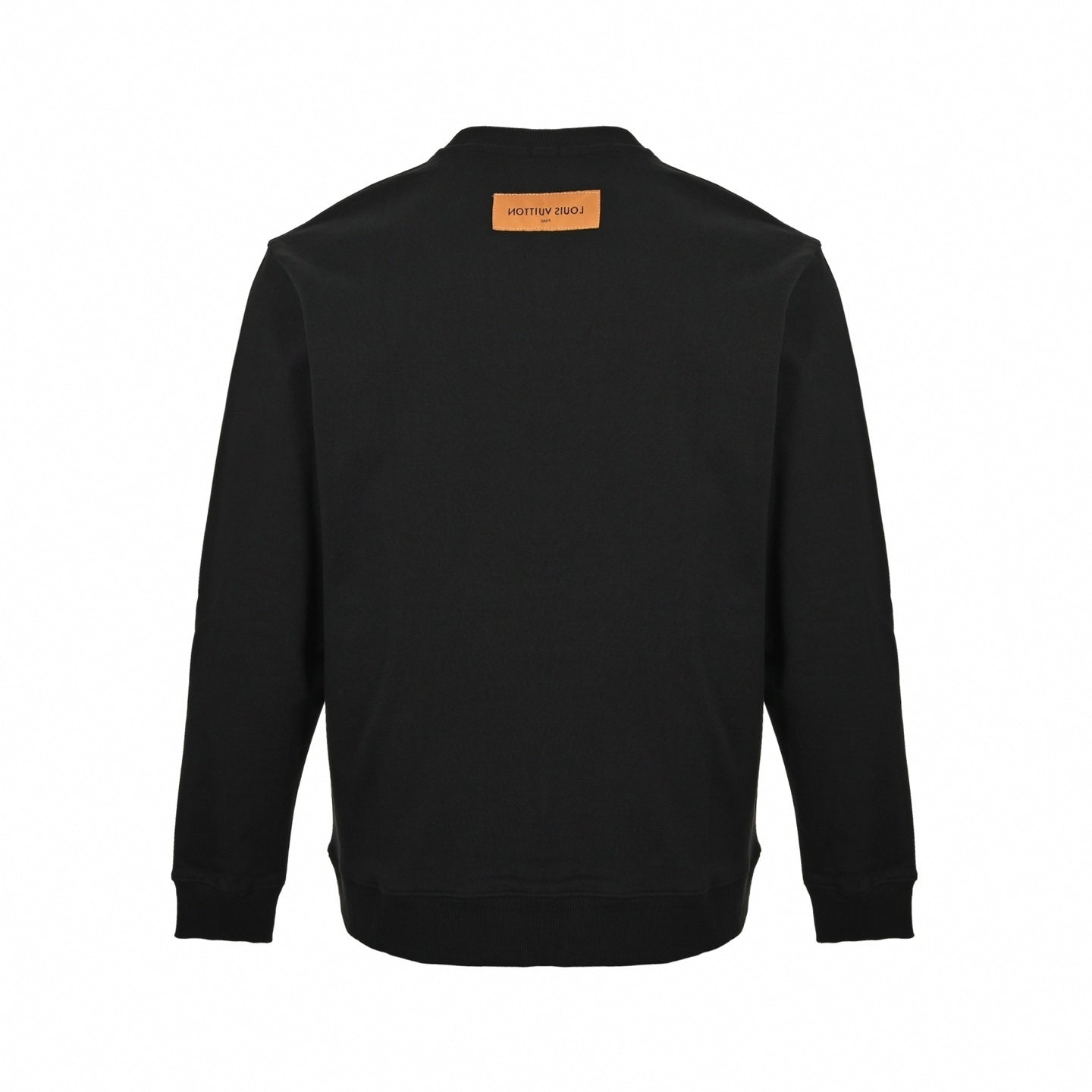 Embroidered Monogram Sleeve Sweatshirt | Black