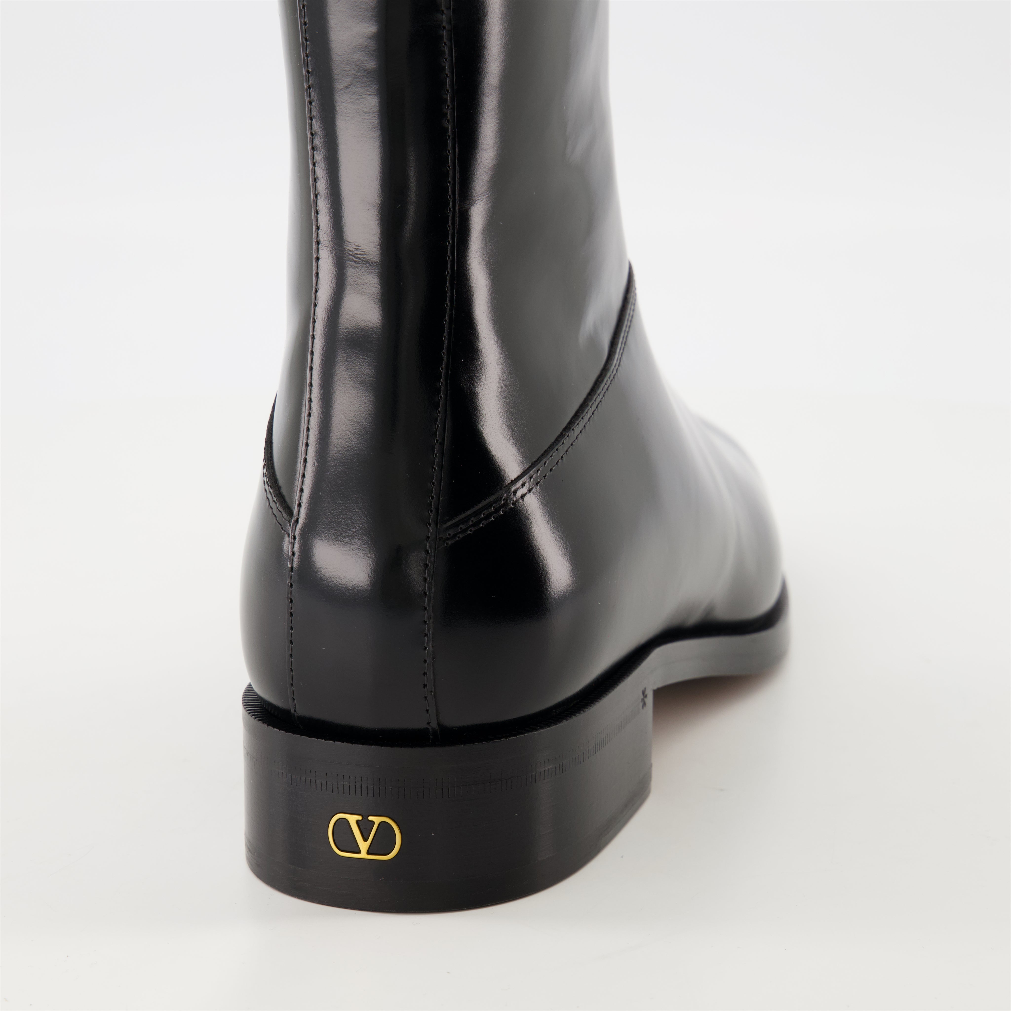 Pat Leather Ankle Boots
