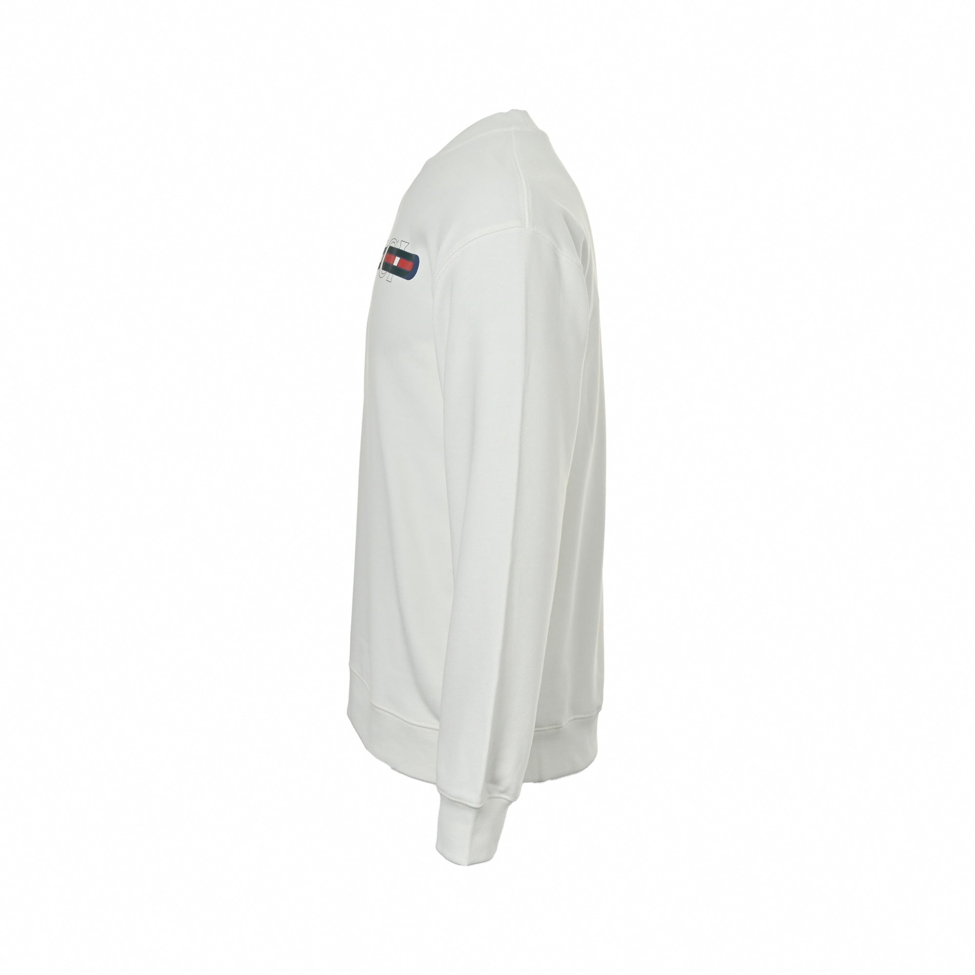 Web Stripe Logo Crewneck Sweatshirt - White