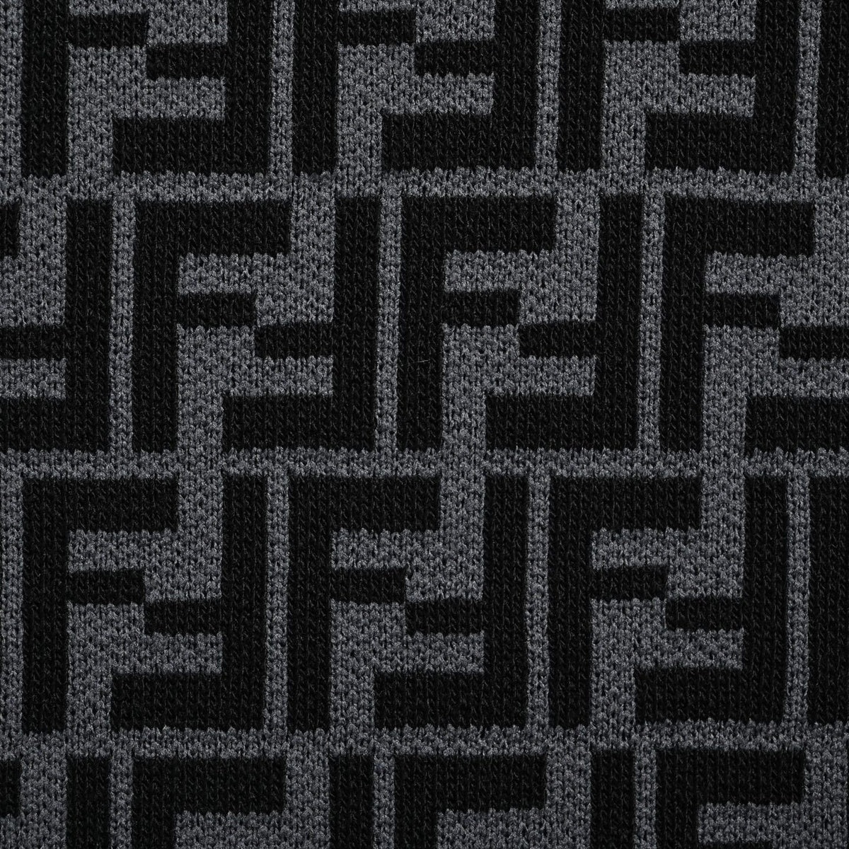 FF Monogram Knit T-Shirt - Black/Grey