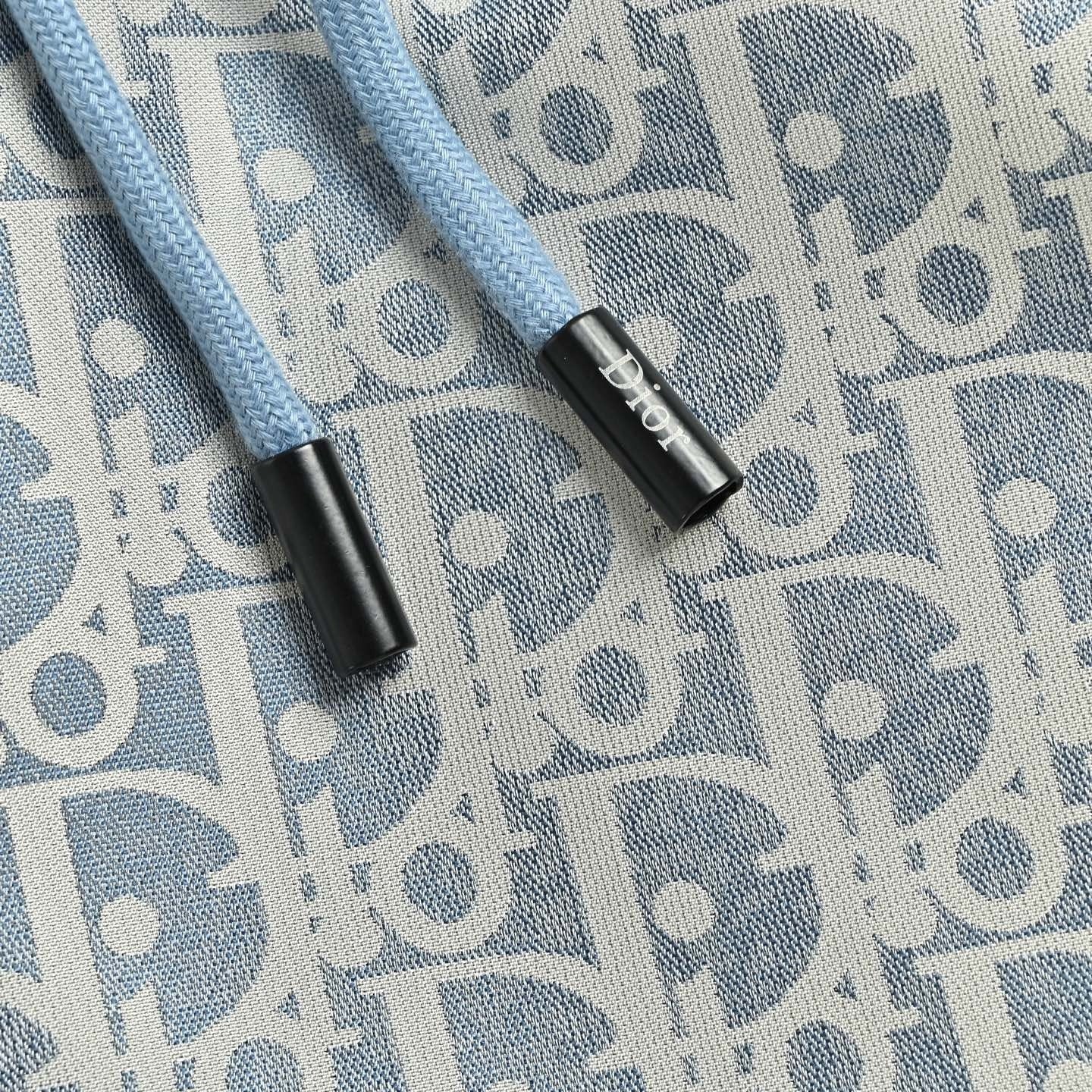 Oblique Jacquard Cotton Shorts | Light Blue