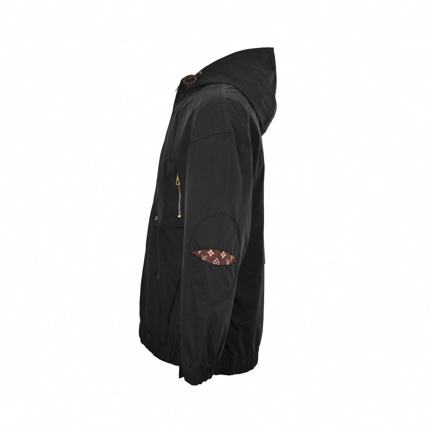 Monogram-Lined Hooded Jacket