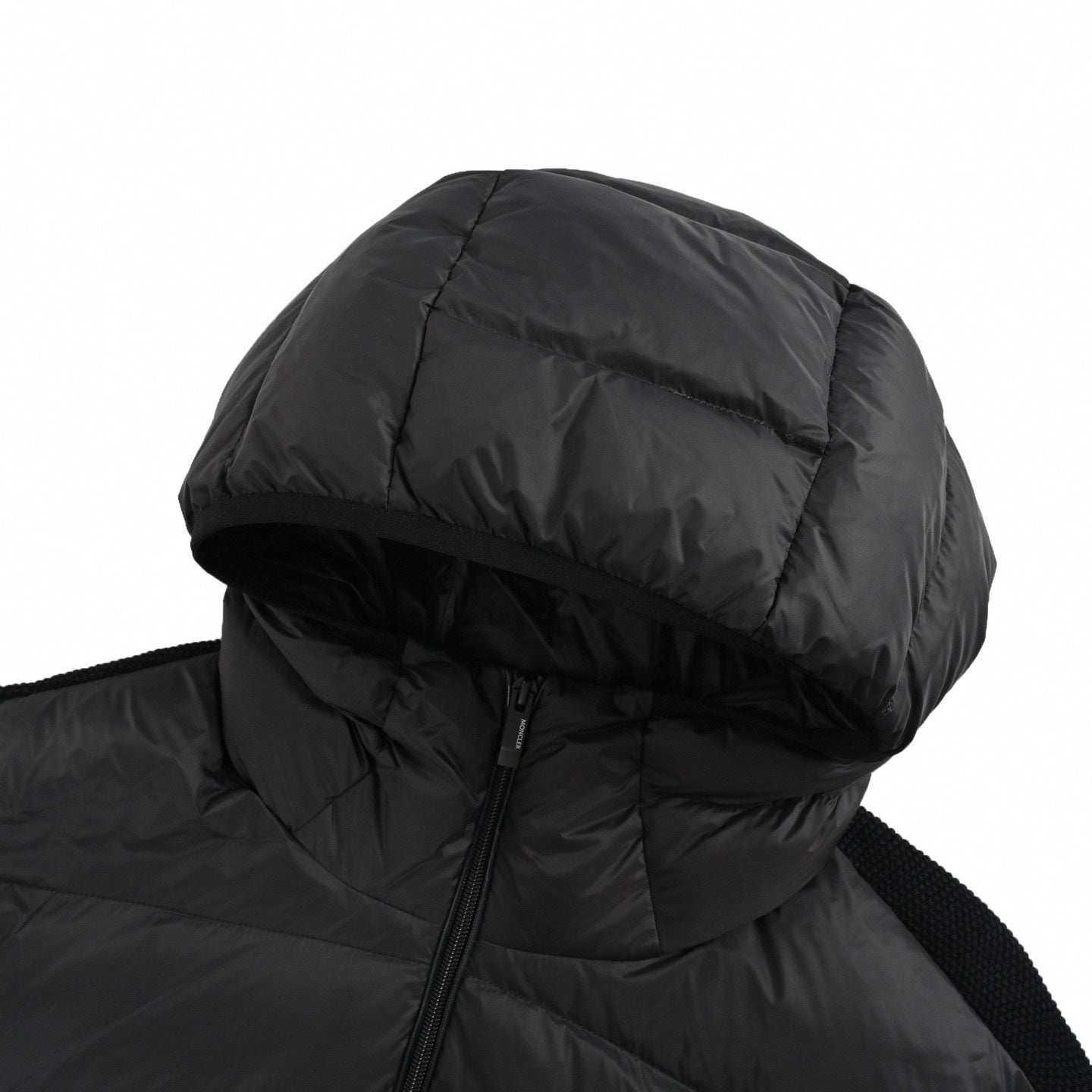 Tonal Logo Hybrid Knit Jacket | Black