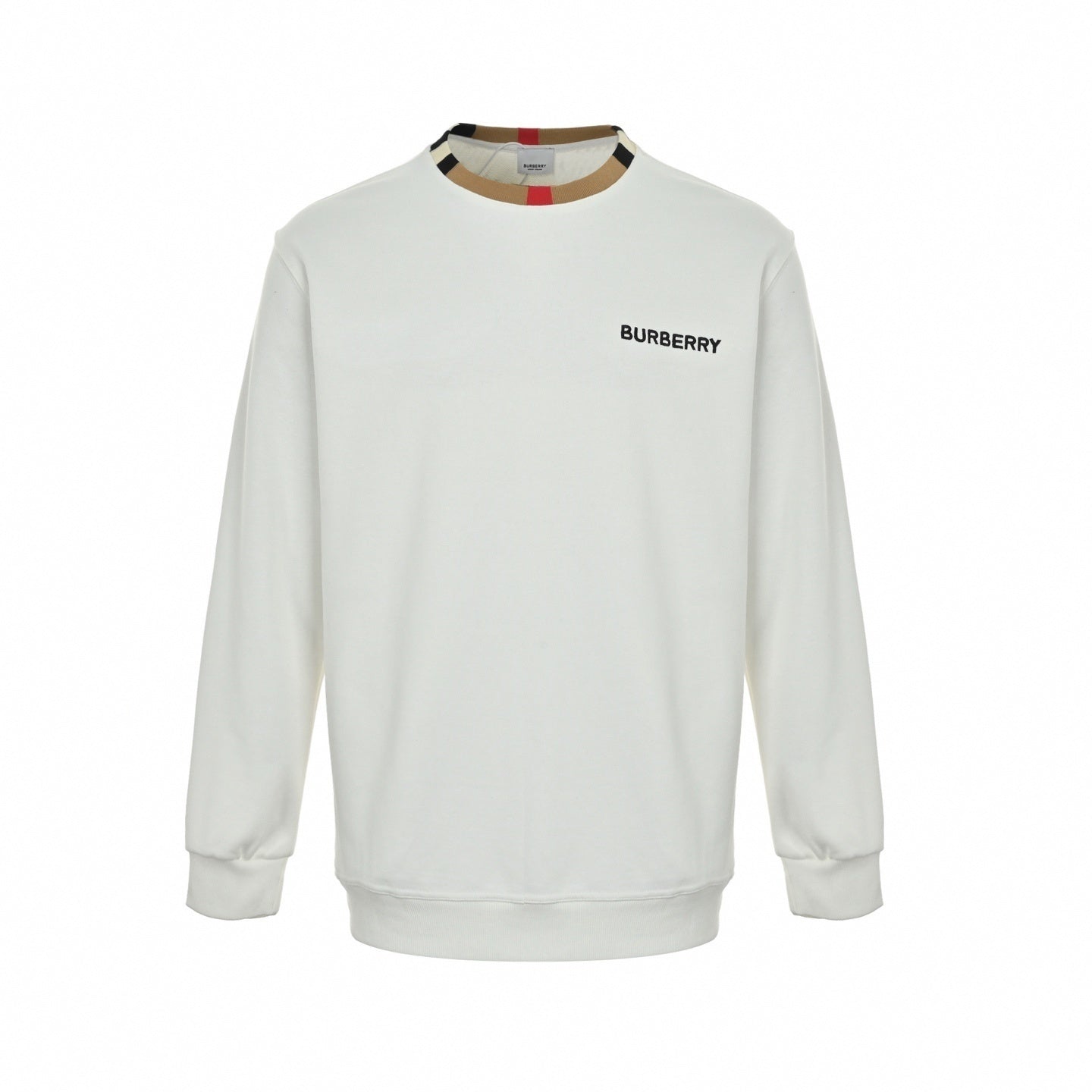 Icon Stripe Collar Cotton Sweatshirt