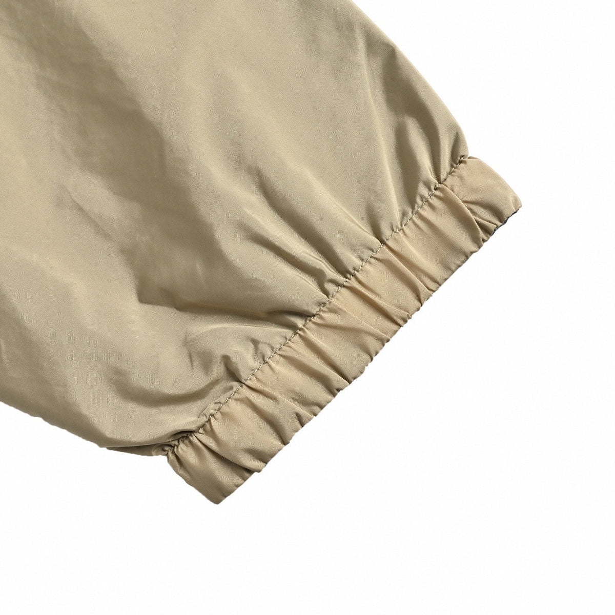 Reversible Nylon Hooded Jacket | Beige & Slate Blue