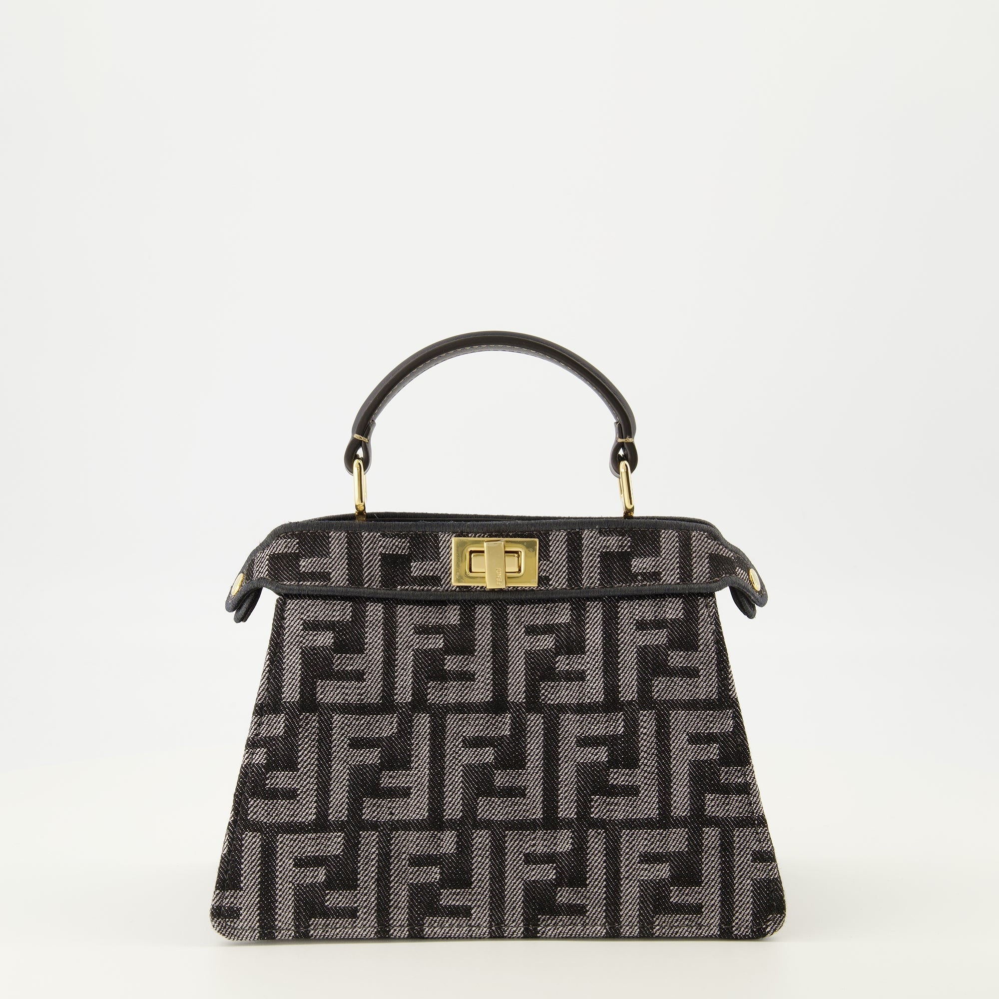 Peekabbo Nano Bag in FF Denim