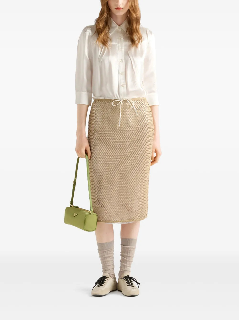 Cotton Mesh Skirt