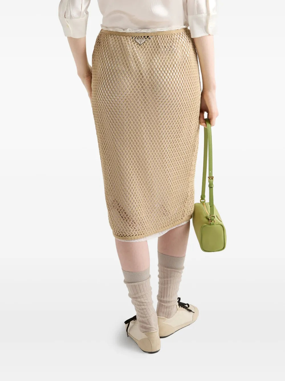 Cotton Mesh Skirt