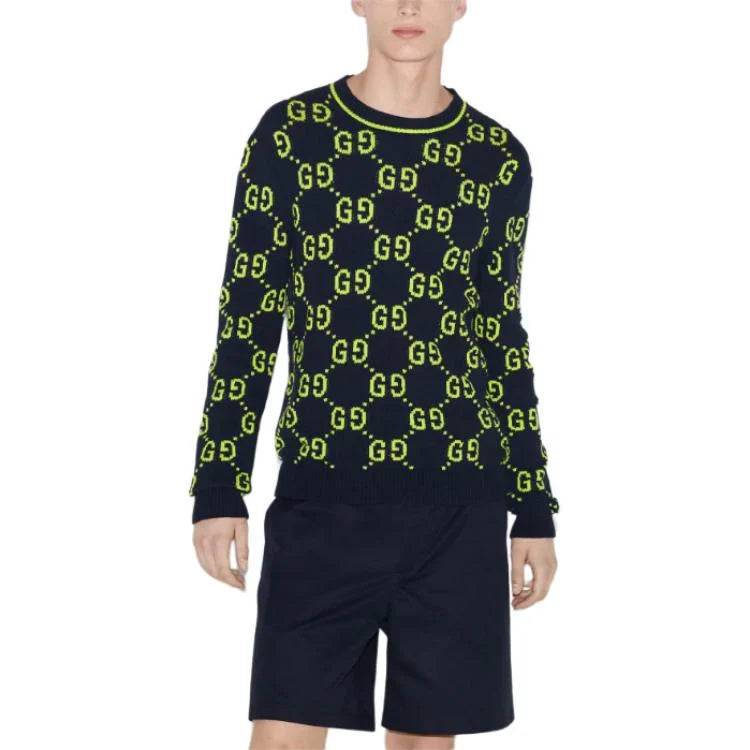 GG Jacquard Knit Crewneck Sweater