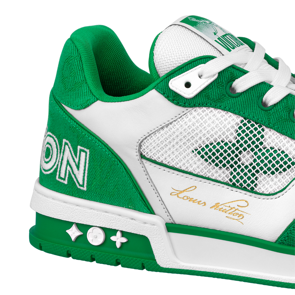 LV Trainer Sneaker | Green & Cream