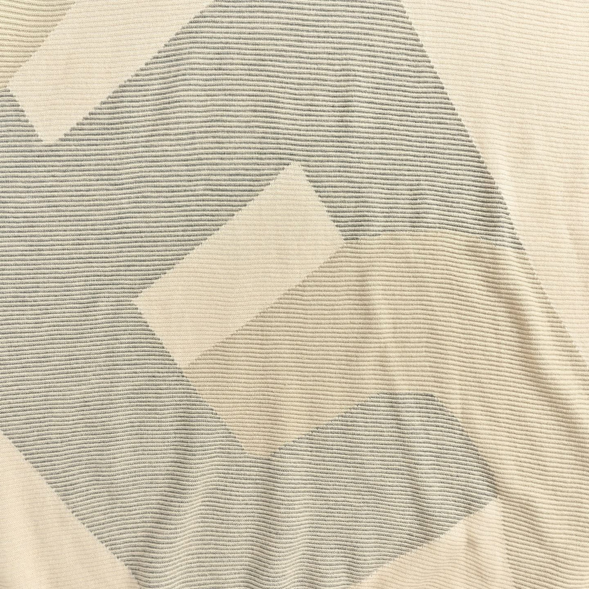 Geometric Knit T-Shirt - Beige