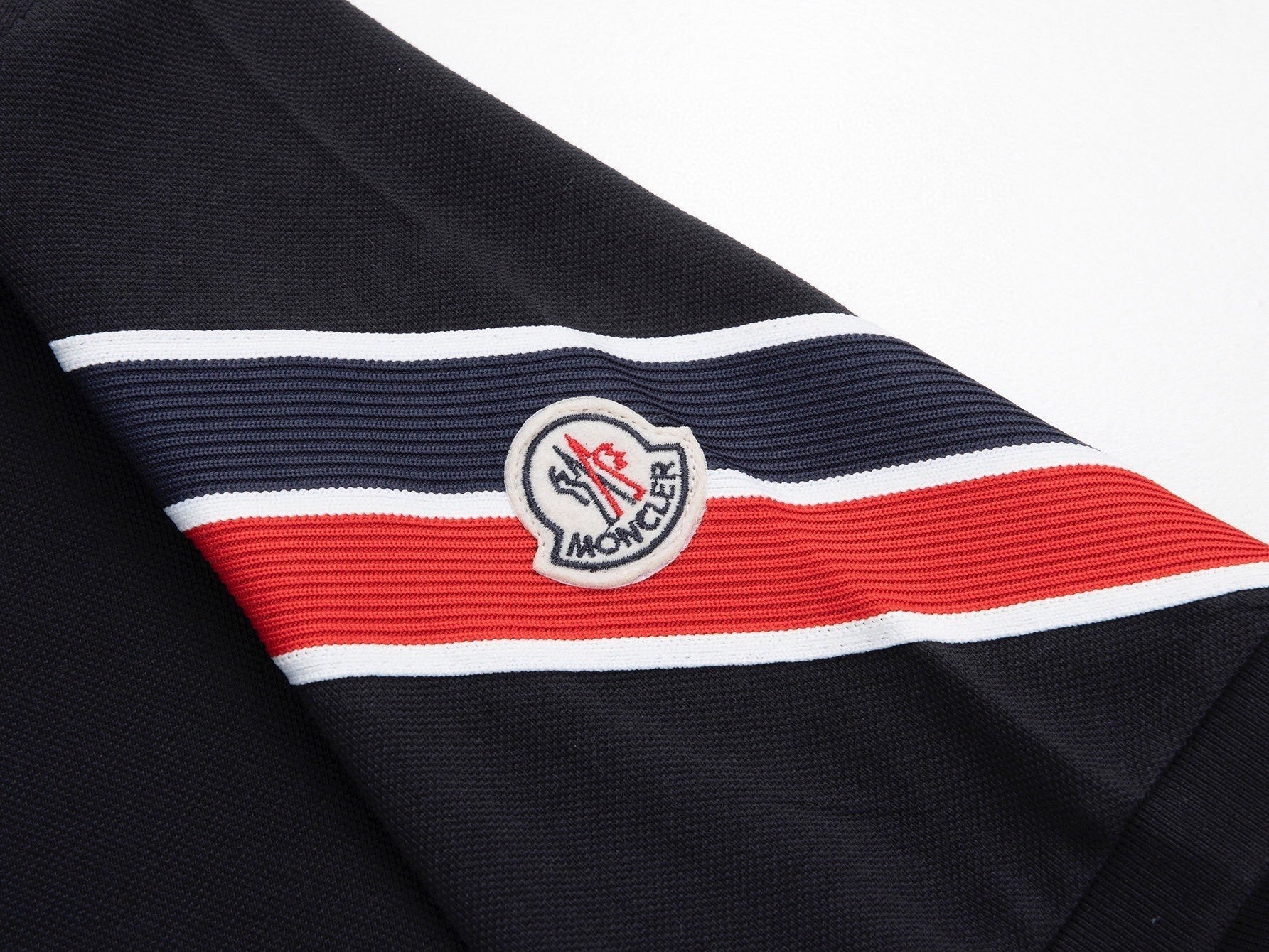 Tri-Color Band Short-Sleeve Polo