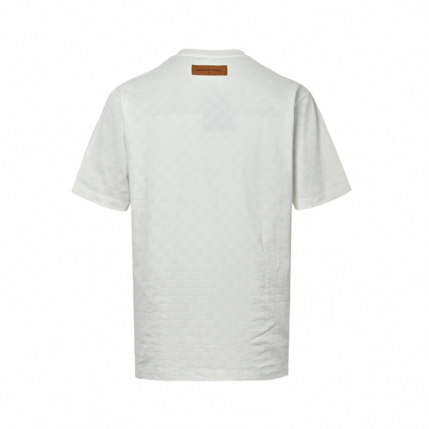 Textured Damier LVovers Pocket T-Shirt - White
