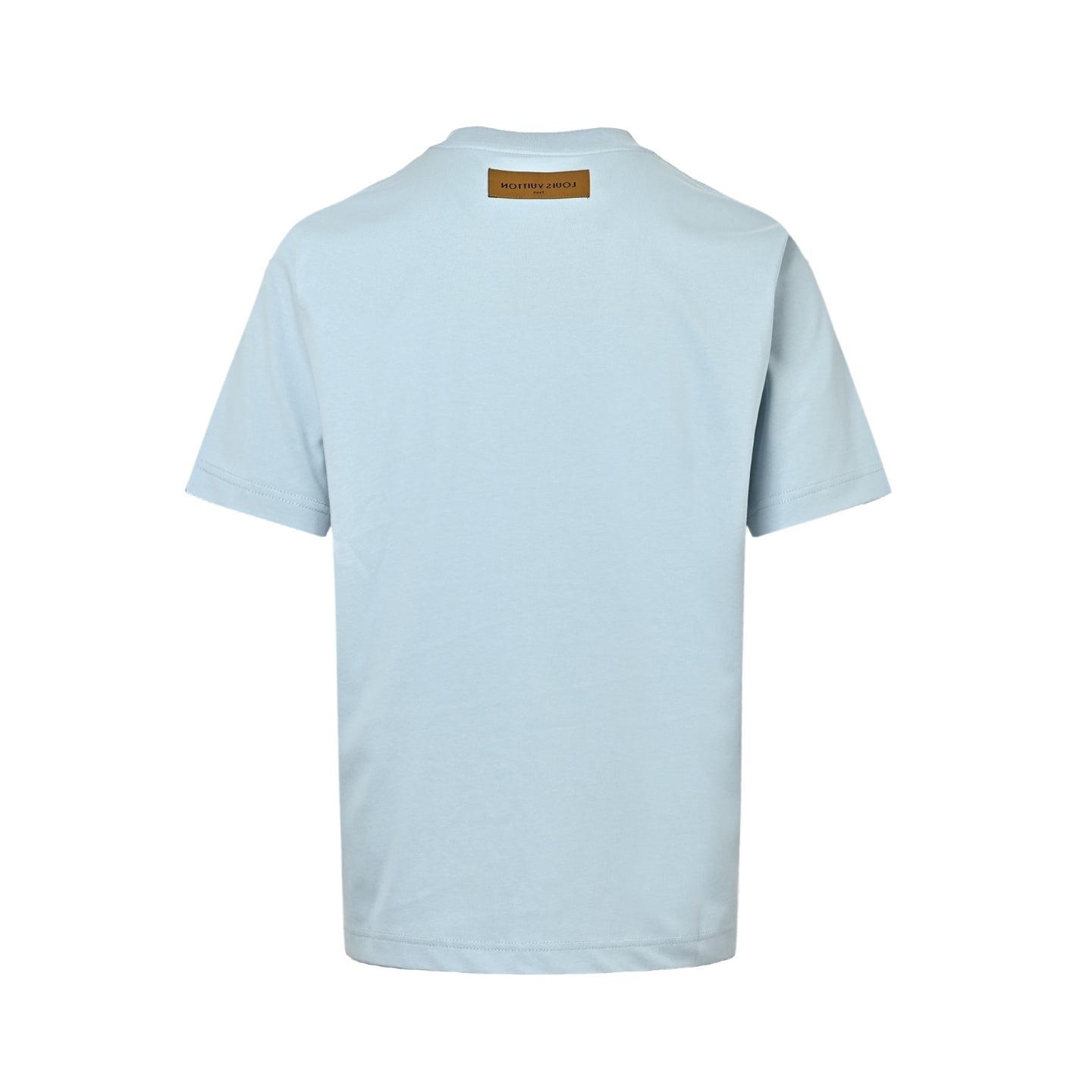 Textured LV Logo T-Shirt | Light Blue
