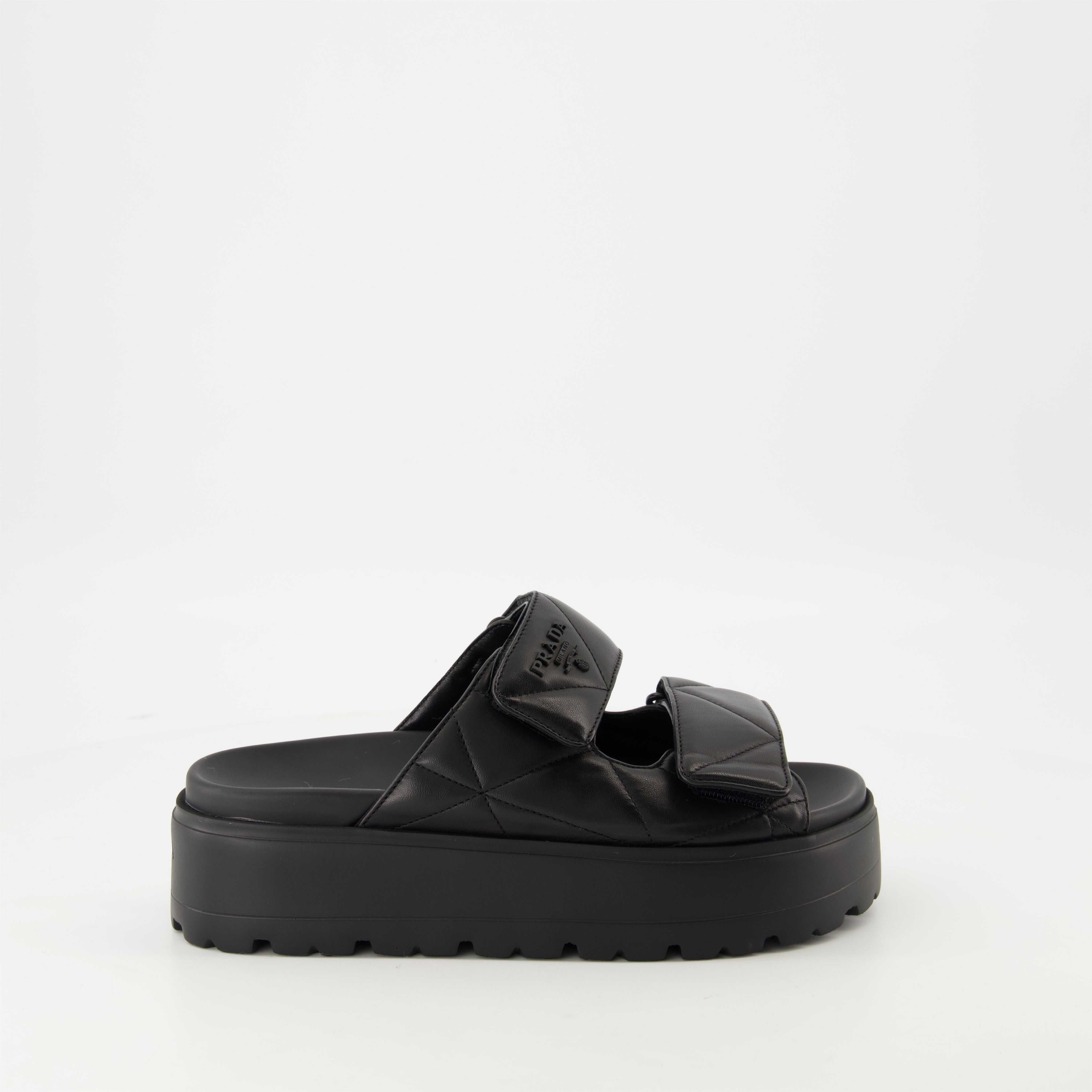 Quilted Leather Mules