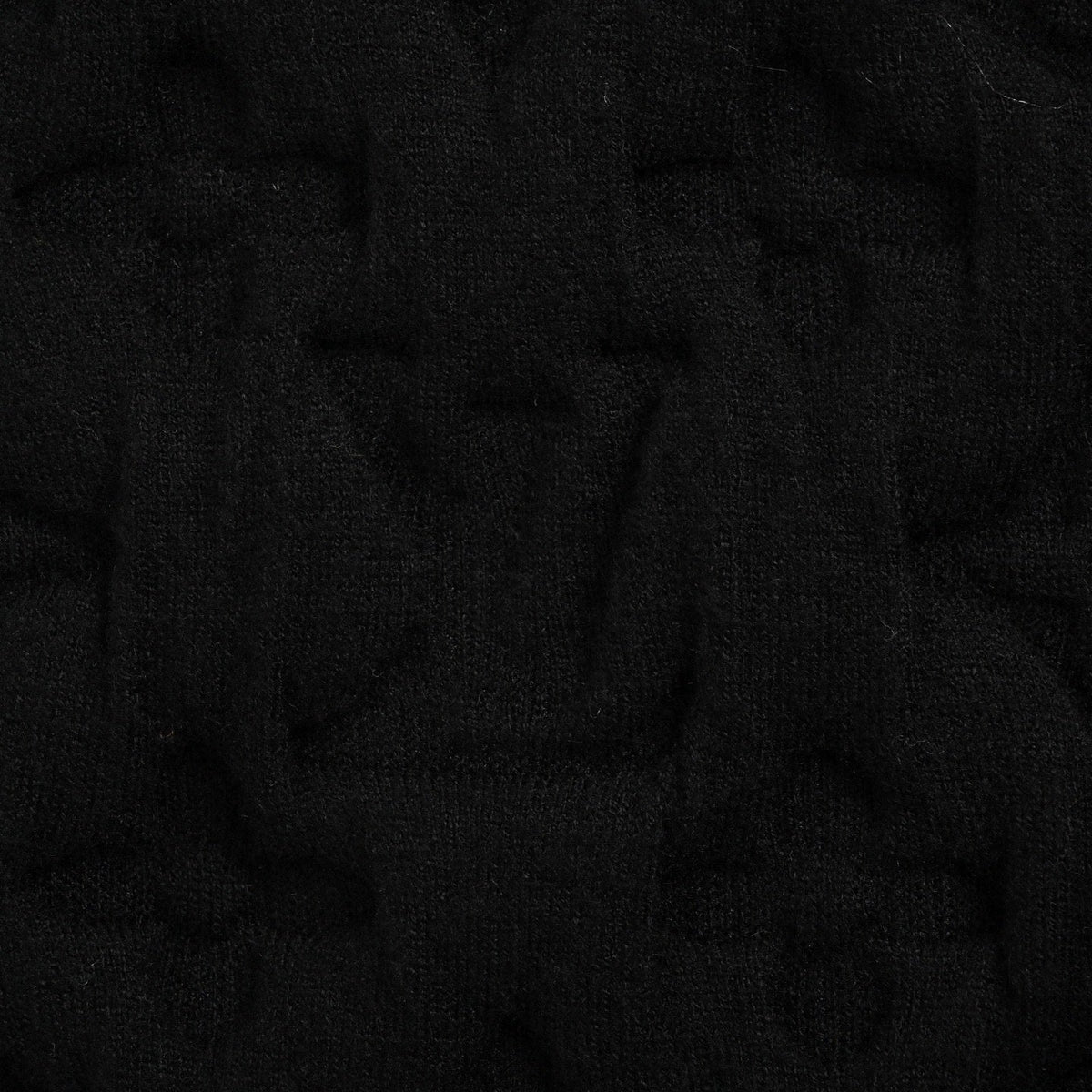 3D Monogram Relief Knit Bomber | Black