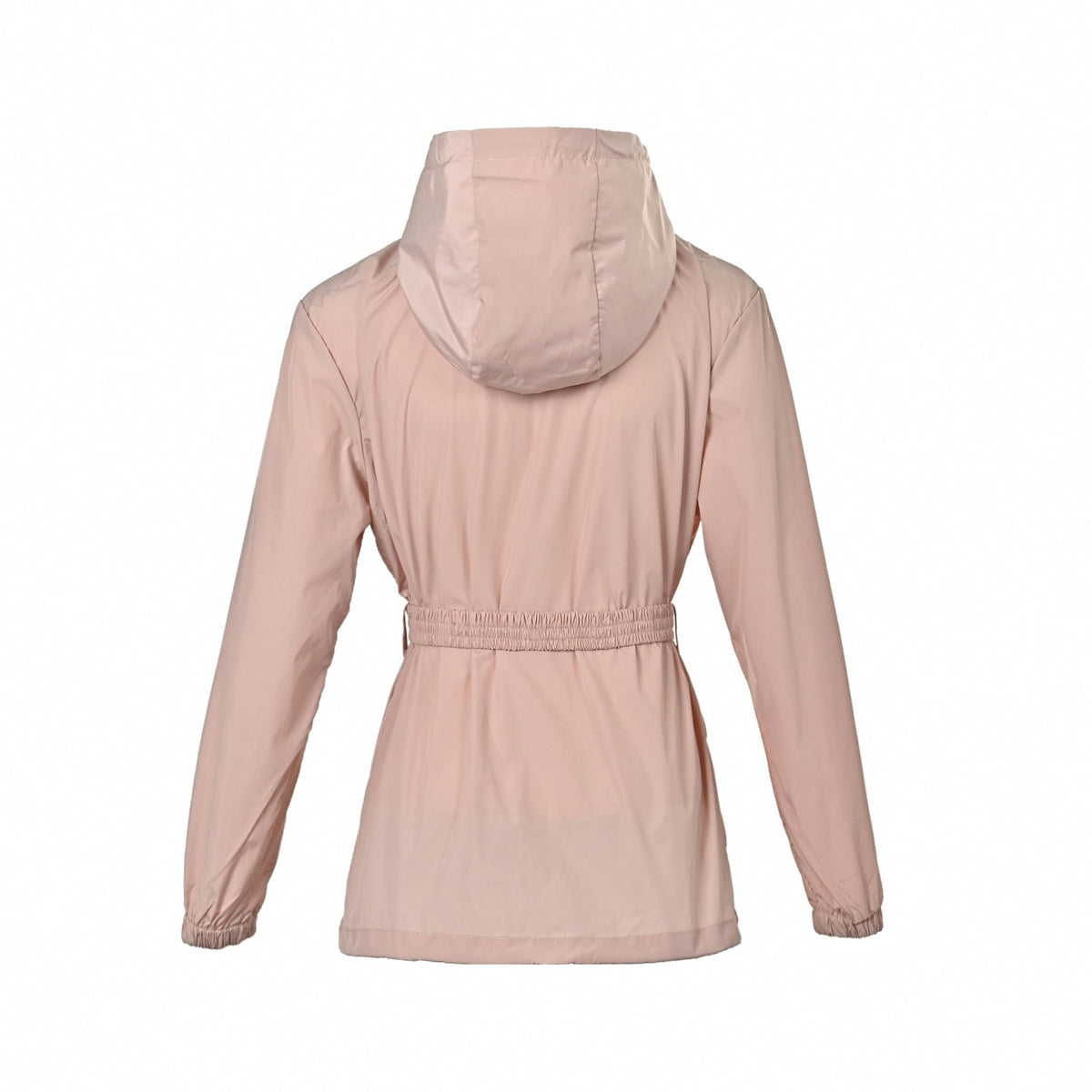Blush Pink Belted Technical Windbreaker