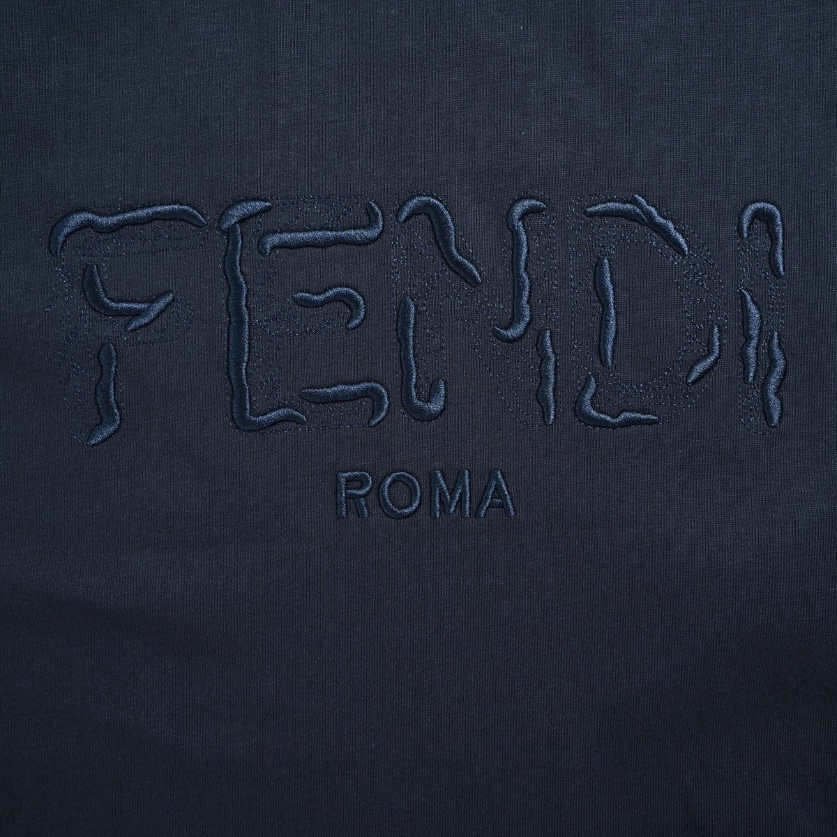 Minimalist Embroidered T-Shirt - Navy