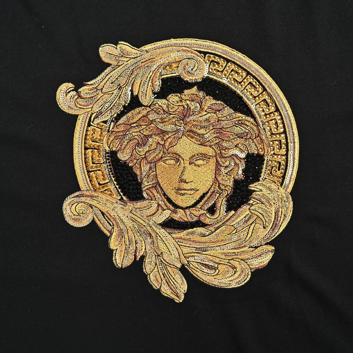 Medusa Crystal & Embroidered T-Shirt