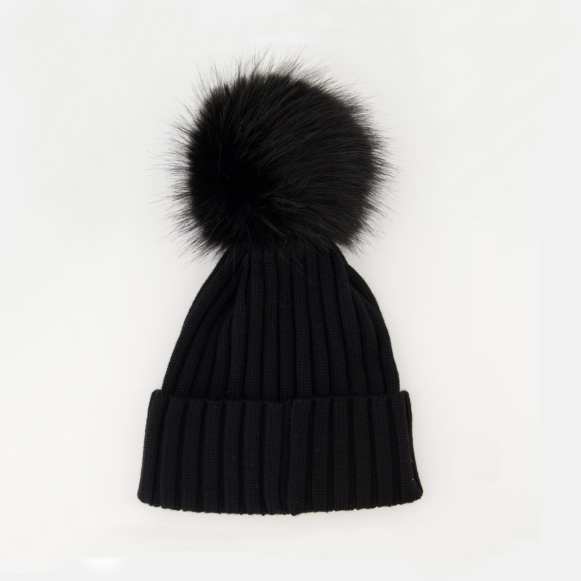 Wool Beanie with Pompom