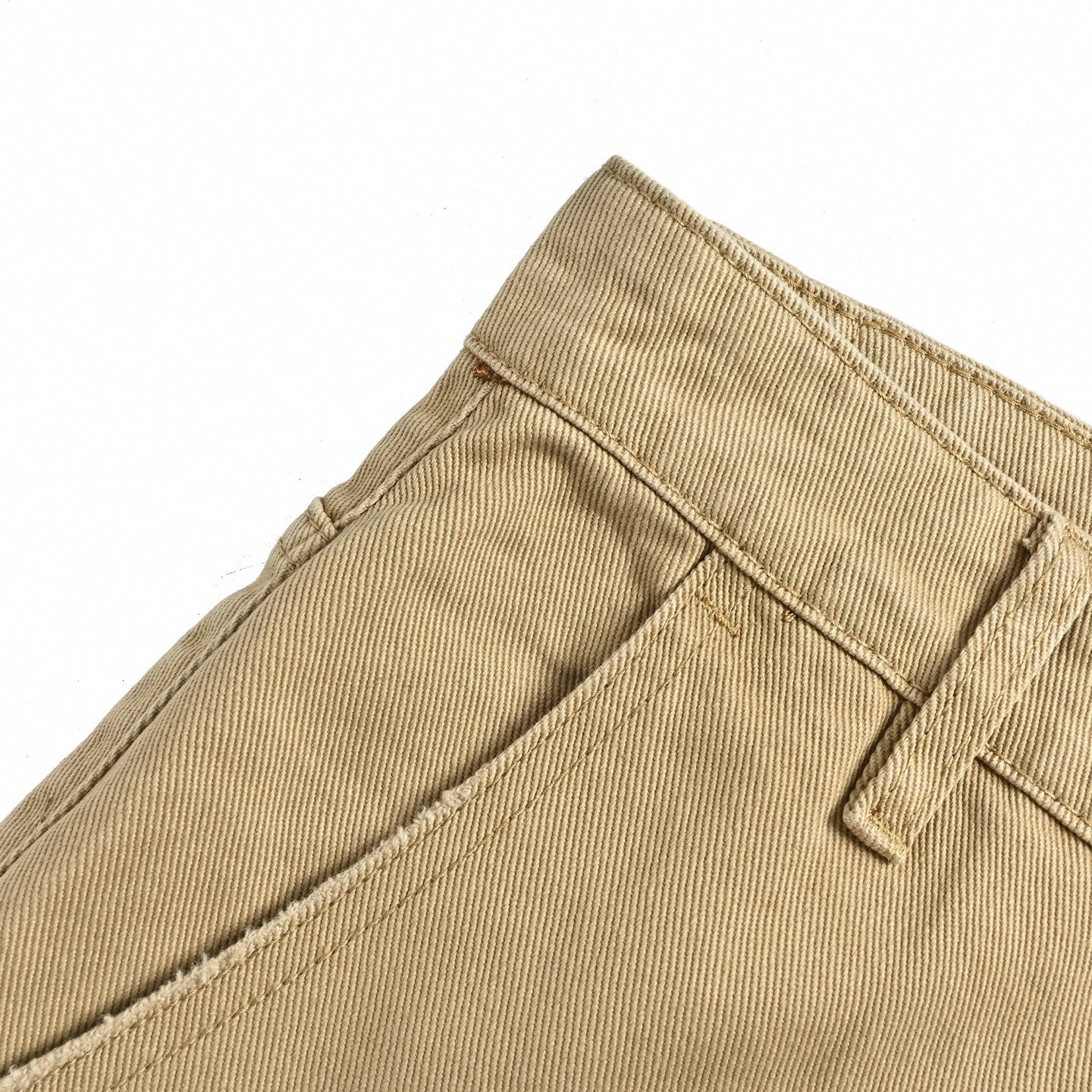 Painted Canvas Carpenter Shorts | Beige